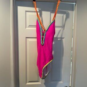 Popvil Vibrant Pink One-Piece Swimsuit
